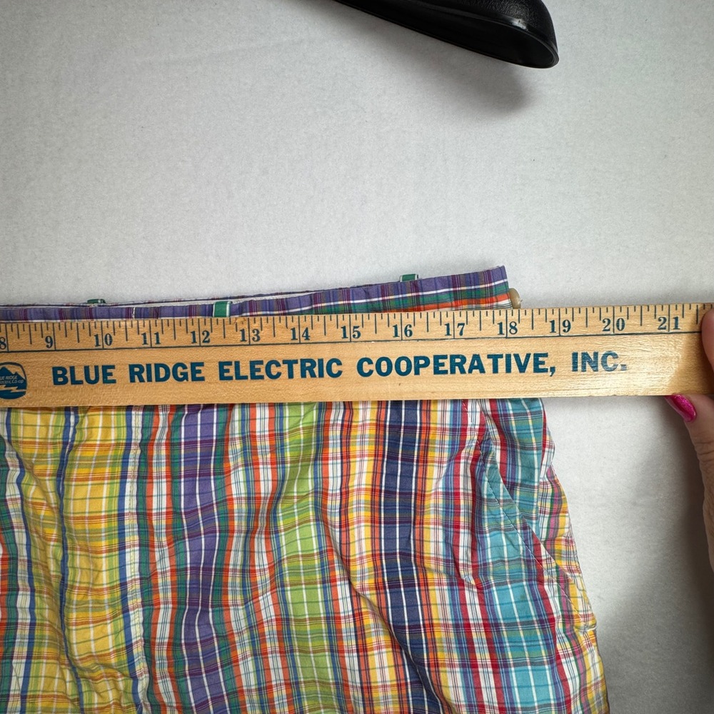 Polo Ralph Lauren Mens Multi Color Plaid Madras Shorts Size 36 Preppy READ - Picture 6 of 9